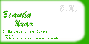 bianka maar business card