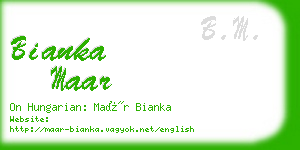 bianka maar business card